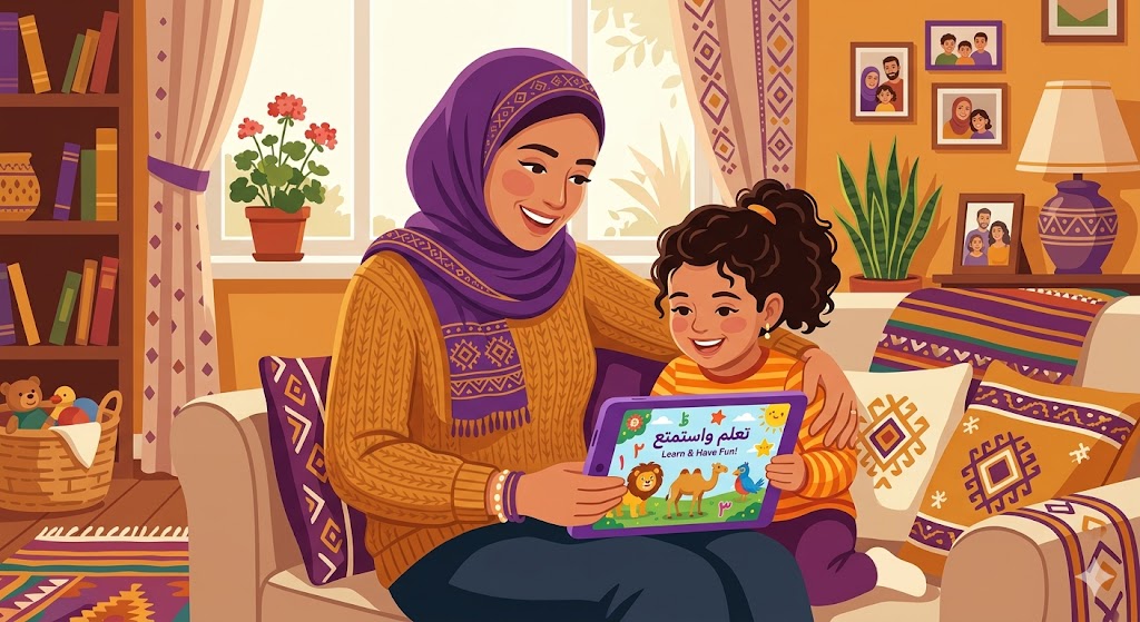 أم وولدها يتعلّموا مع خطوة